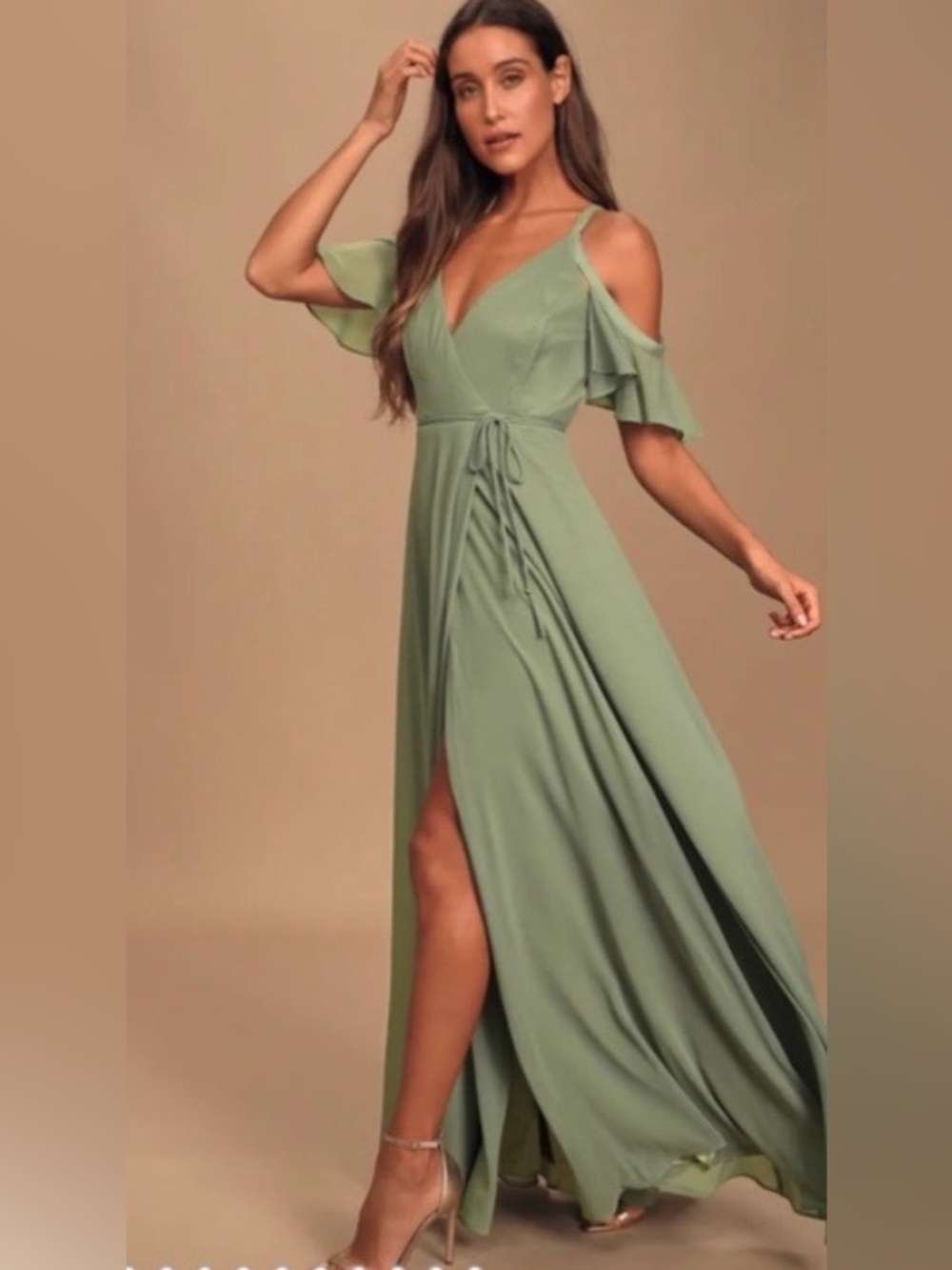 Floor Length Lulus Sage Green Dress